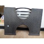 A George III empire style cast iron fire insert circa 1810