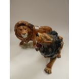 A large Goebel Lion and another similar (No markings) (2)