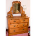 A Victorian mahogany bedside pedestal cabinet