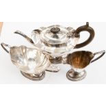 An Edwardian three-piece plated teaset (3)