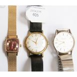 A gentlemen's wristwatch with one other gentlemen's watch and a Sekonda gold plated watch (3)