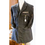 World War II RAF Corporals service dress tunic with ribbon bar for 1939-45 star Italy star and