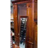 A mid Victorian mahogany wardrobe, fitted with a single door and a large drawer