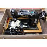 A electric Pfaff sewing machine in case,