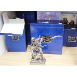 A collection of eight boxed Samurai figures and others,