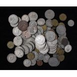 A bag of coins, includes pre 1947 silver (£4.25 face value/approx 16.