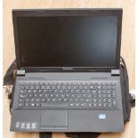 A Lenovo B590 black laptop, with Intel inside,