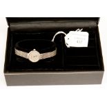 A ladies 9ct white gold Bueche - Girod bracelet watch (quartz)