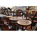 Three various Bentwood chairs, comprising two in the number 14 design and one armchair,