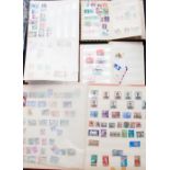 Five assorted stamp albums and stock books including GB and commonwealth