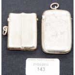 Two silver vesta cases