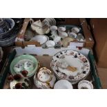 2 boxes of ceramics including teawares,