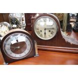 A Napoleon hat style mantle clock by W.H.