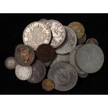A collection of coins, includes 1935 and 1937 crowns, small quantity of silver (0.