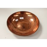 An Arts and Crafts copper bowl by Lakeland Rural Industries, Borrowdale,