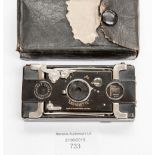 A Houghtons 'Ensignette' ensign camera, patent 1907, 28464,