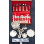 A boxed Viners community plate flatware;
