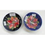 A pair of small Moorcroft bowls,