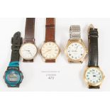 A gentlemen's braclet 'Aflex' Stewart image watch, Reflex quartz bracelet watch, LCD watch,