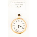 An 18ct gold ladies pocket watch