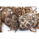 A pair of South African tribal art masks
