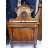 A pair of Victorian walnut beds, with panelled headboards and foreboards,