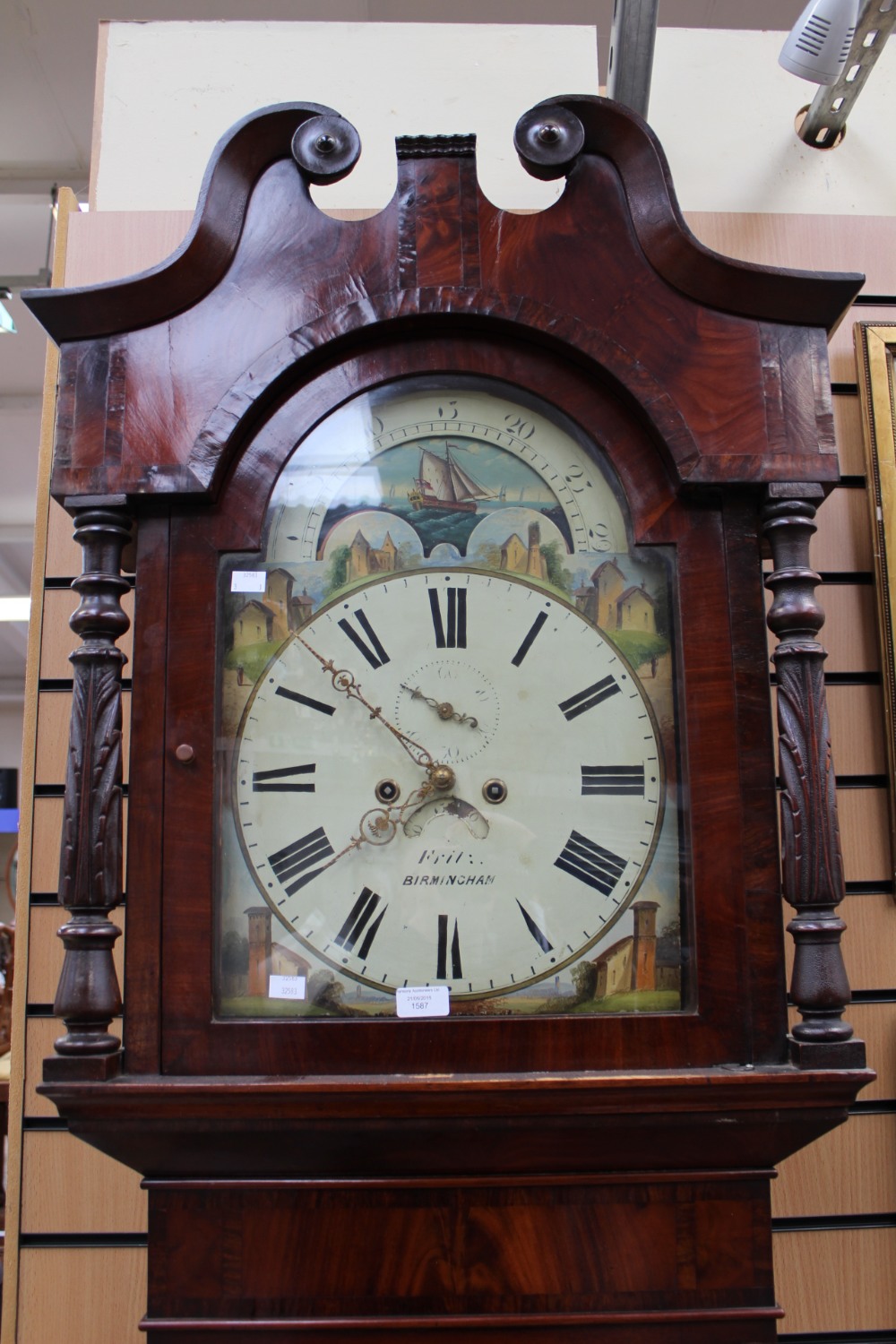 A Napoleon hat style mantle clock by W.H. - Image 2 of 3