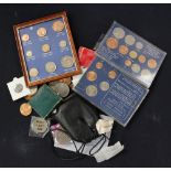 An accumulation of coins in bag, noting couple of Roman, 1951 Crowns x 3, few banknotes,