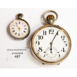 A ladies pocket watch late 19th/early 20th Century silver .