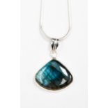 A contemporary Labradorite pendant necklace,