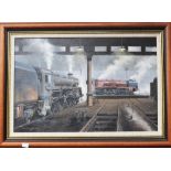 Richardson, Warwick (XX) railway steam locomotive oil painting,