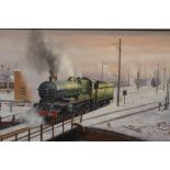 Richardson, Warwick (XX) railway steam locomotive oil painting,