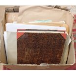 Accumulation of envelopes in box, together with collection within album,