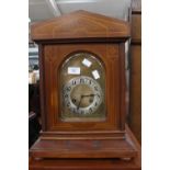 A Georgian revival bracket or table clock, circa 1900-1910, unsigned, the brass mechanism J.