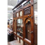 A large Victorian mirror backed hall stand, fitted with a single drawer.