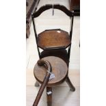 A late 19th/early 20th Century milking stool,
