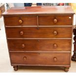 A Victorian mahogany chest of drawers,