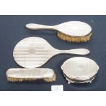 A Mappin and Webb silver dressing table set,