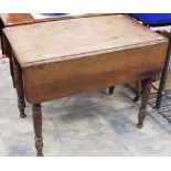 An early Victorian mahogany Pembroke table, fitted with a single drawer,