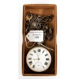 A 1907 Birmingham silver cased pocket watch English lever, a Yewdall,