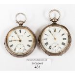 Two silver cased gentleman's pocket watches