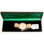 A boxed gentlemen's gold plated Rotary wristwatch,