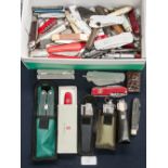 A large collection of assorted pocket knives, pen knives, fruit knives, etc,