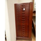 A part collectors cabinet  in mahogany