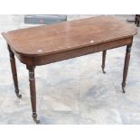 An early 19th century mahogany side table,