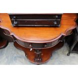 A mid Victorian mahogany wash stand and fitted with a single drawer,