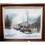 Richardson, Warwick (XX) railway steam locomotive oil painting,