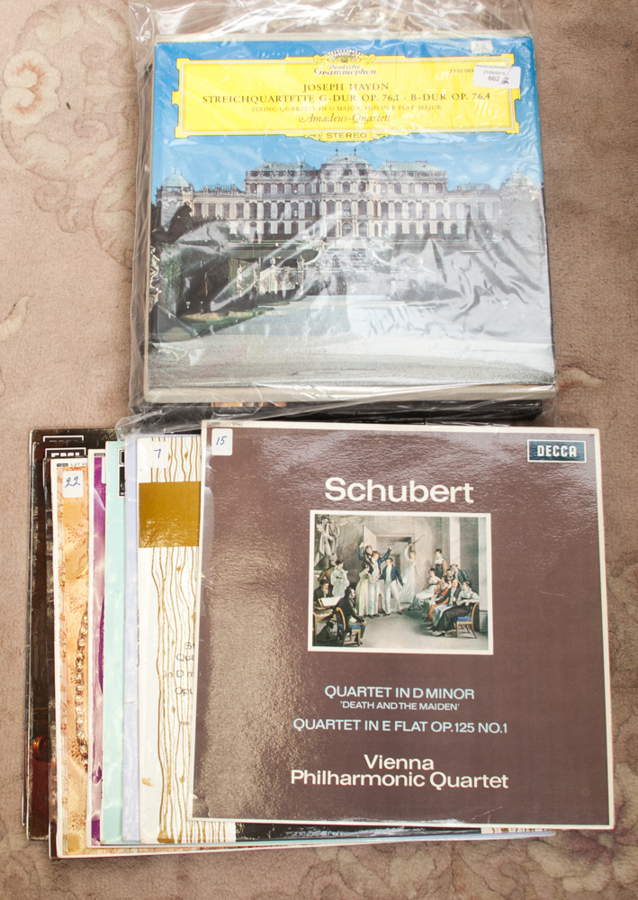 A collection of assorted classical records, Joseph Haydn, The Hungarian Quartet, Beethoven,