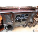 A late Victorian Art Nouveau mahogany sideboard.
