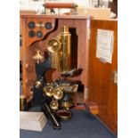 An early 20th Century W Watson and Sons microscope,